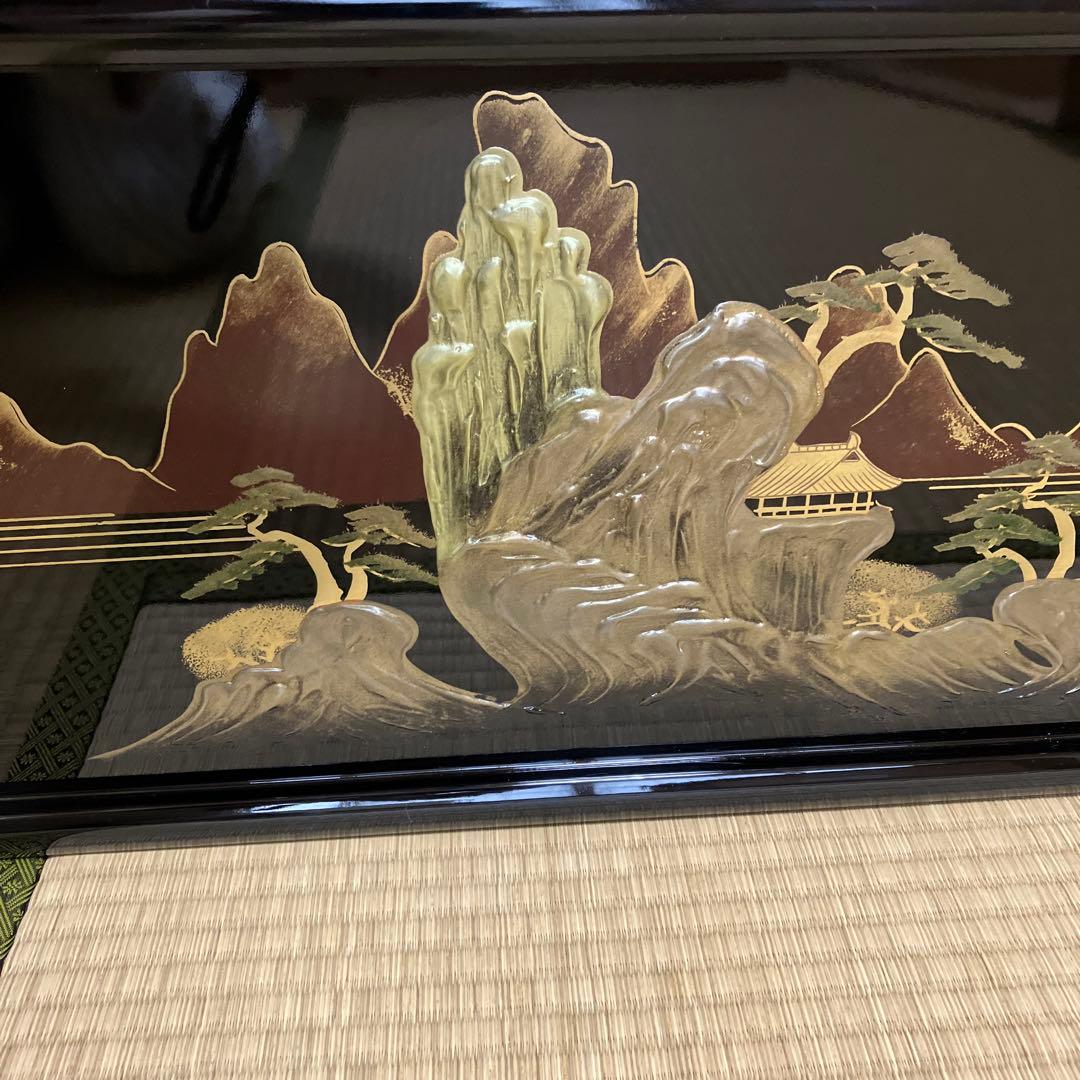 平飾り台　五月人形　畳台座　木製黒塗台　端午の節句　子供の日　鎧兜