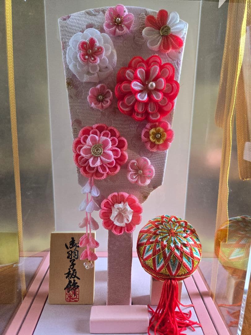 【展示品限り】正月飾り　羽子板　ケース飾り　※閉店セール　H11