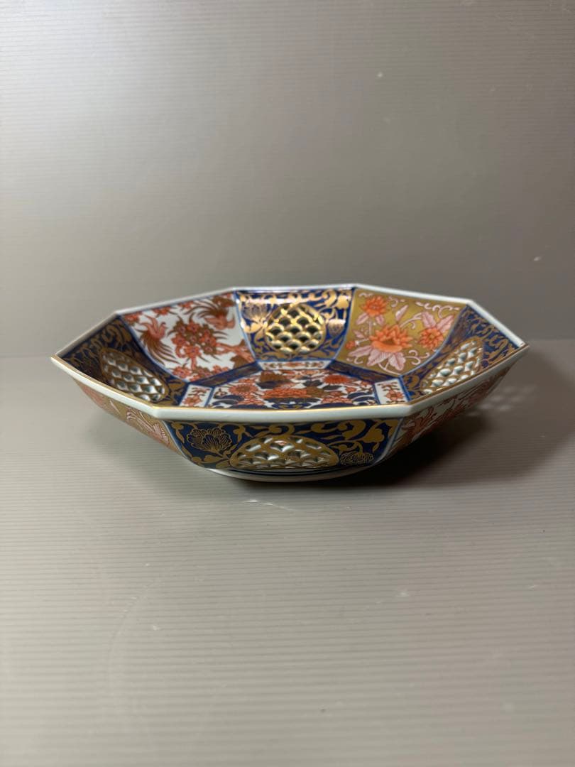 2818 林九郎作　伝統工芸　古伊万里　大鉢　23cm 未使用