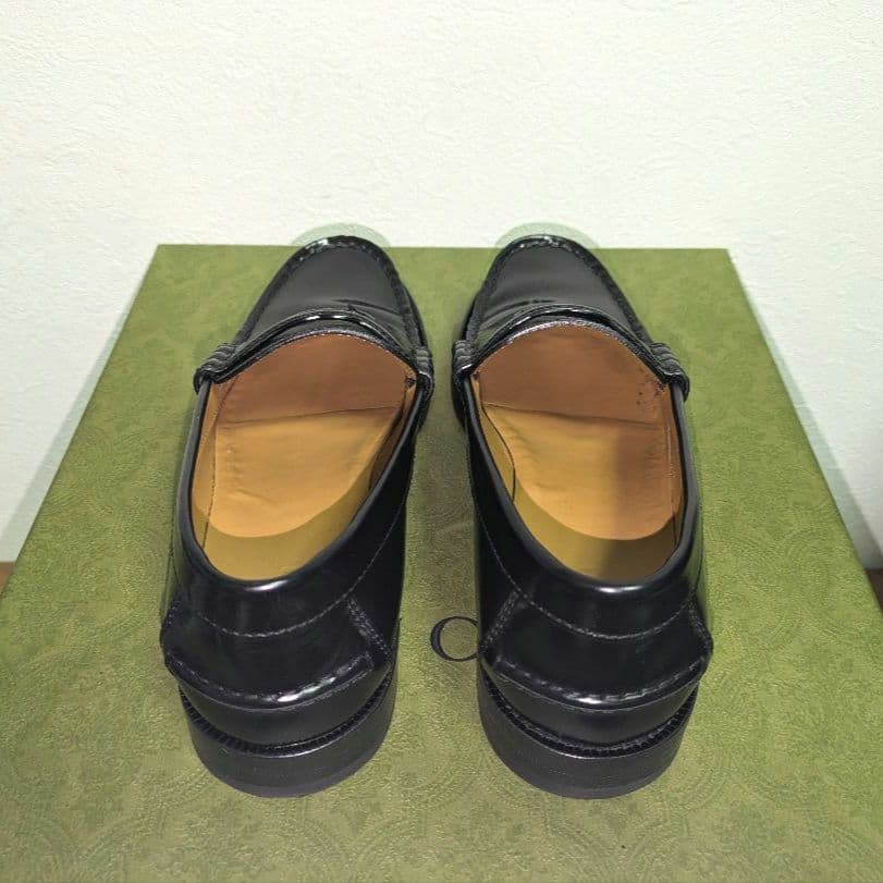 美品　GUCCI　インターロッキングG　ローファー　黒　38 1/2