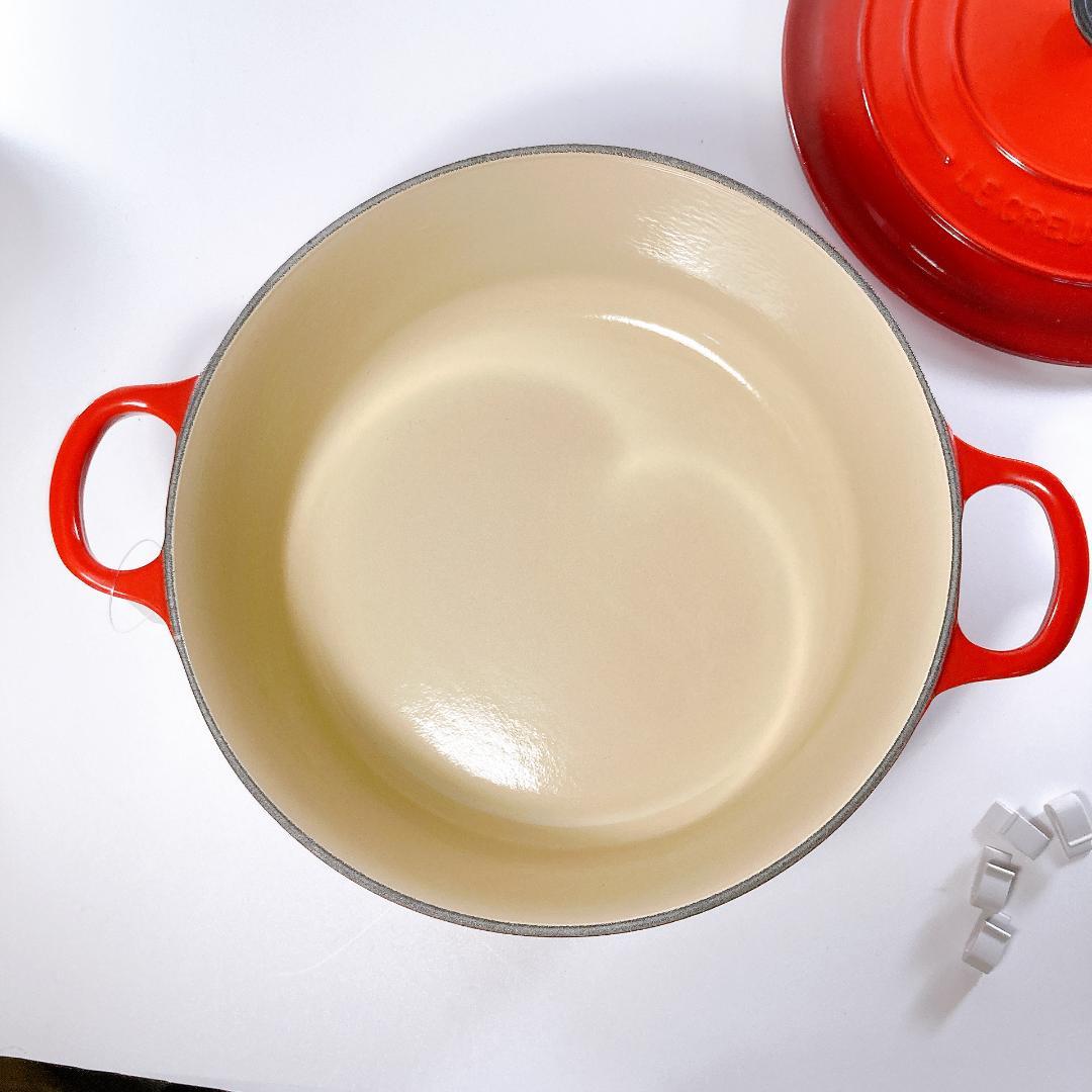 ルクルーゼ ココット 24cm チェリーレッド 両手鍋　|3349|☆