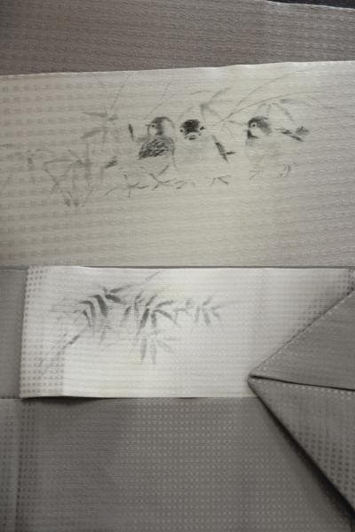 ノ*ン様 正絹・長尺・二代目清次郎別染名古屋帯・伊と幸・竹雀