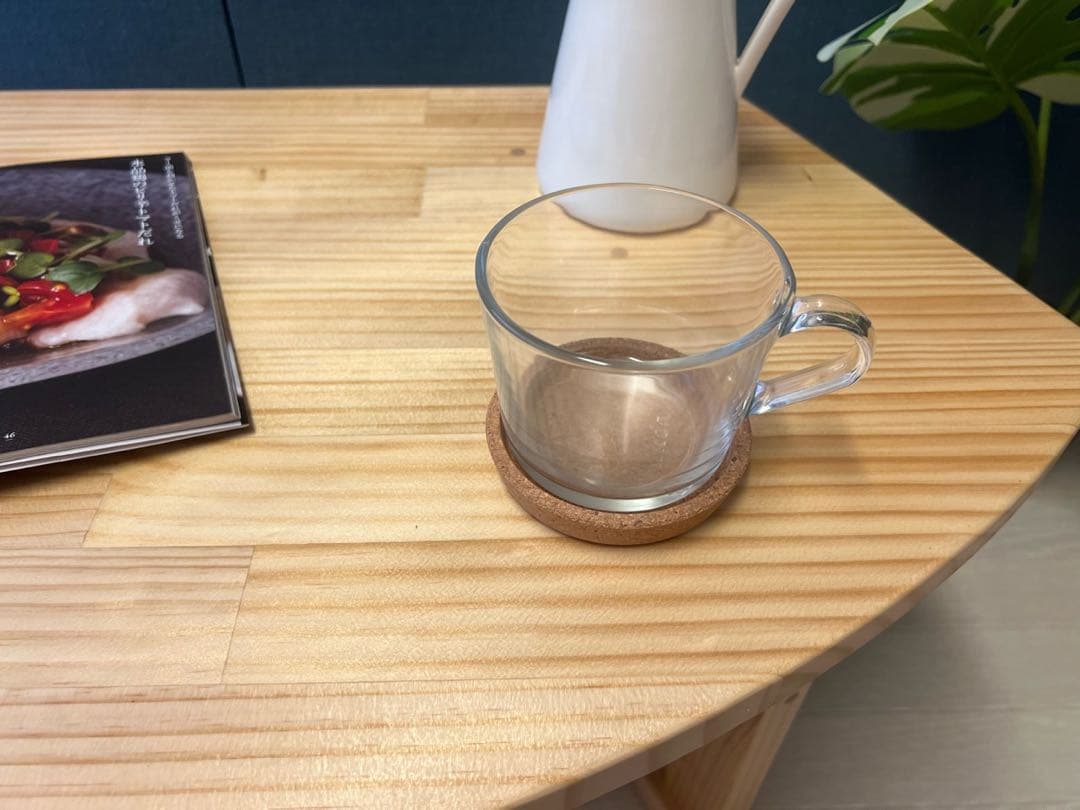 【在庫整理】 ローテーブル 扇形 90cm 45cm パイン ナチュラル