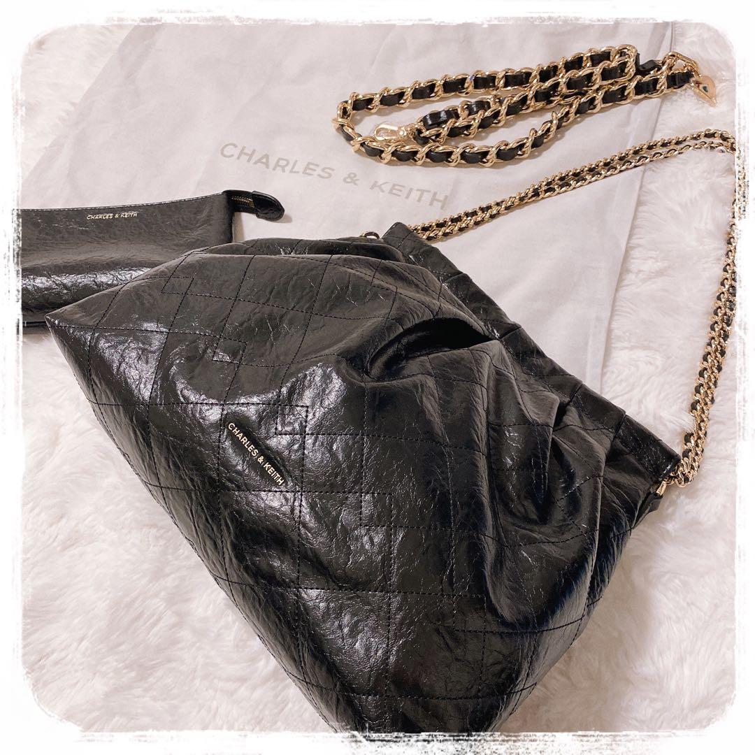 Charles & Keith duoチェーンハンドルツーウェイバックパック L