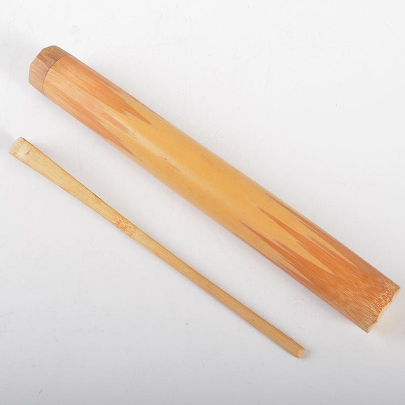 茶道具　大徳寺高桐院　松長剛山作　茶杓　銘「無事」　共筒共箱　C　R6705