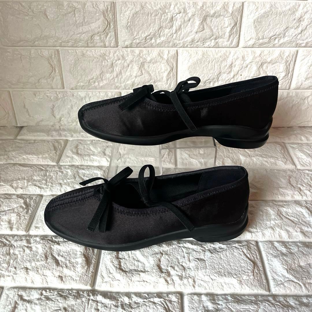 なほぼ新品 人気完売品 LE TALON Lダブルリボンバレリーナ23.5