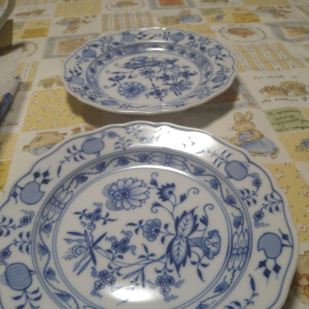 ♥マイセン　ブルーオニオン　刻印800101−501 ケーキプレート２枚セット