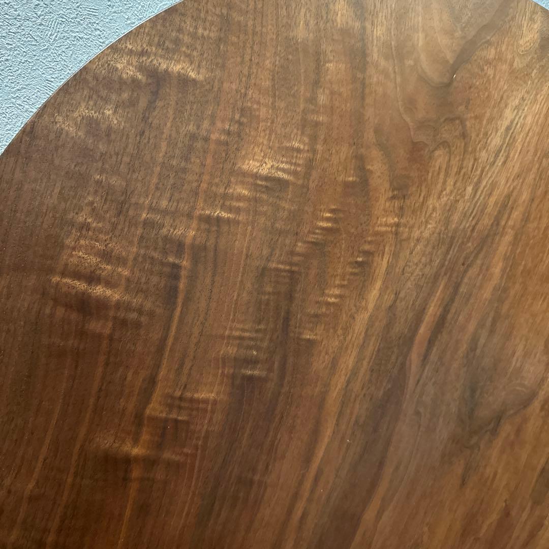 【値下げ】直径70cm　ウォールナット　円形　丸　一枚板　無垢　天板テーブル座卓