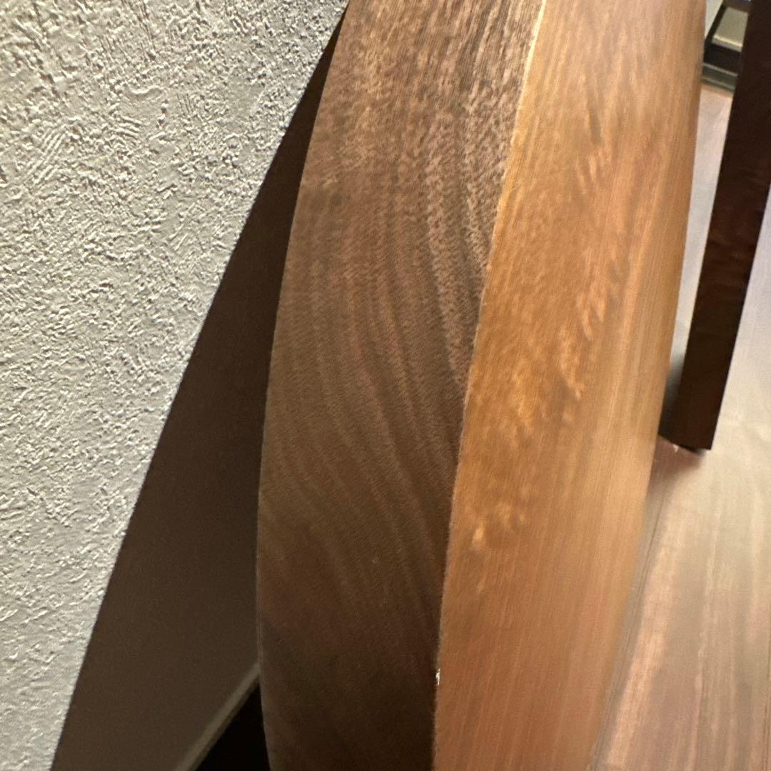 【値下げ】直径70cm　ウォールナット　円形　丸　一枚板　無垢　天板テーブル座卓