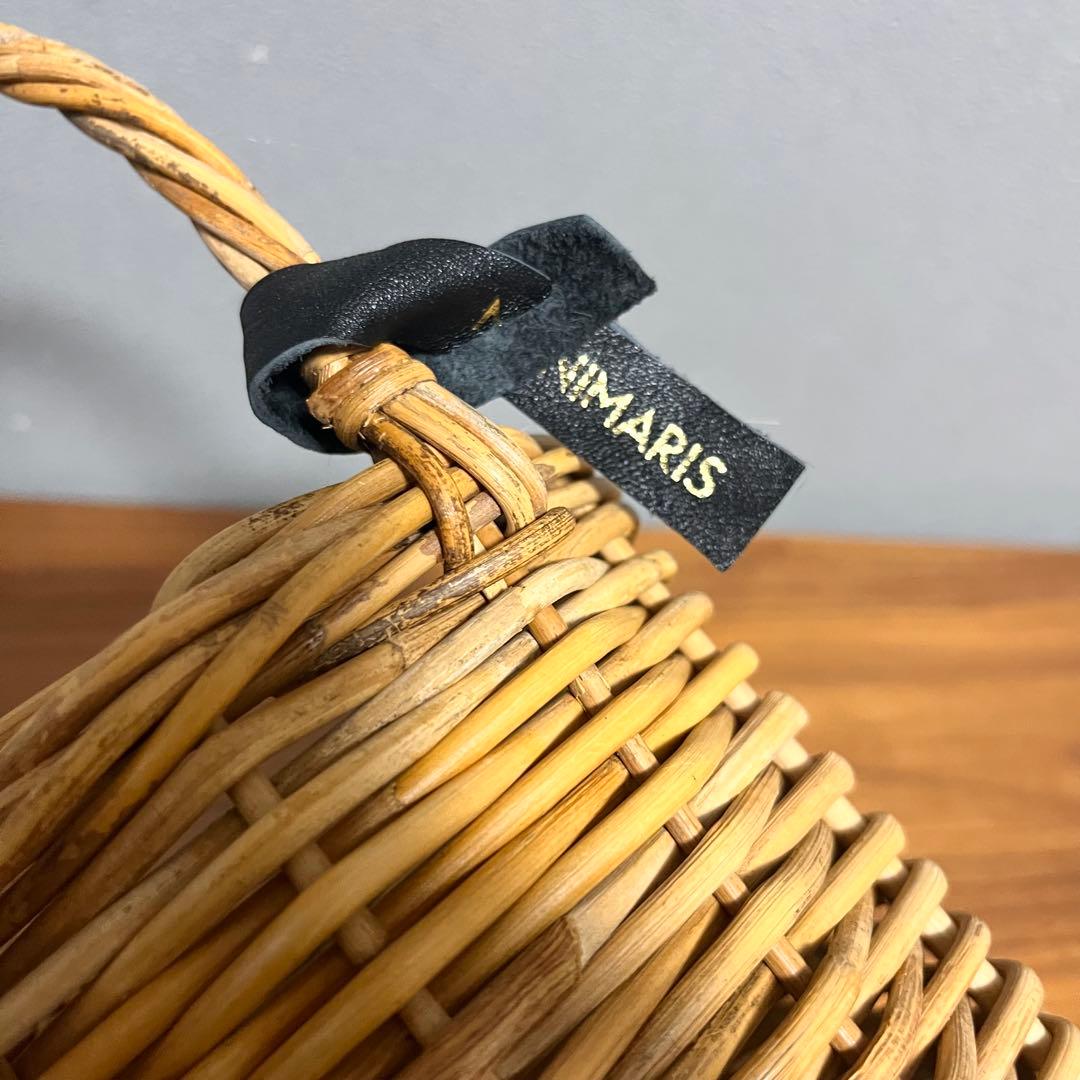 【美品】MANIMARIS マニマリス フォックスファーバスケット かごバッグ