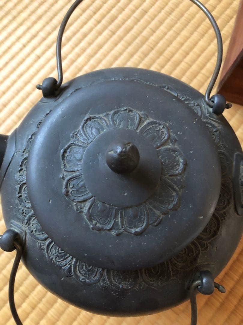 時代　唐銅　水指　浄林造