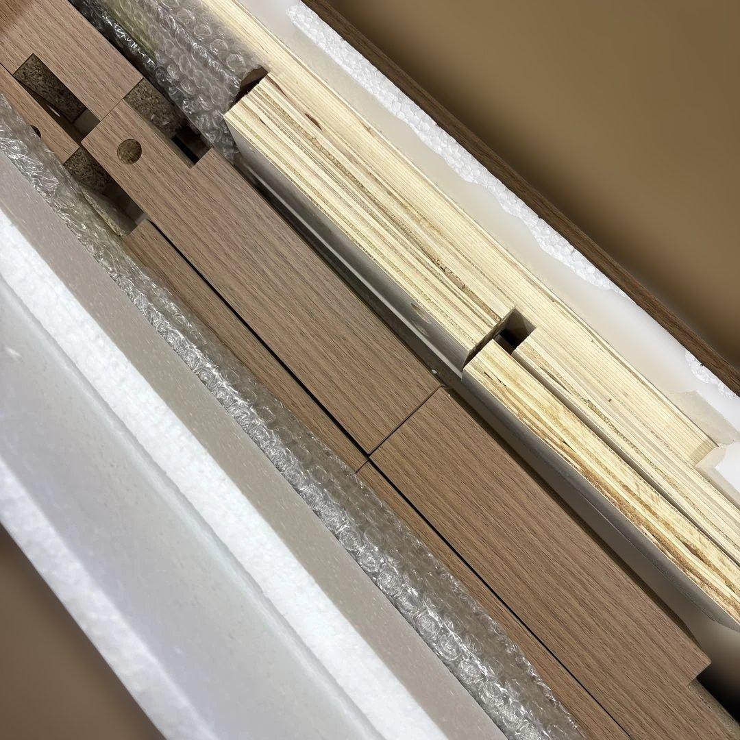 未使用Ruhe シングルベッド コンセント付き フレームのみ【ブラウン】