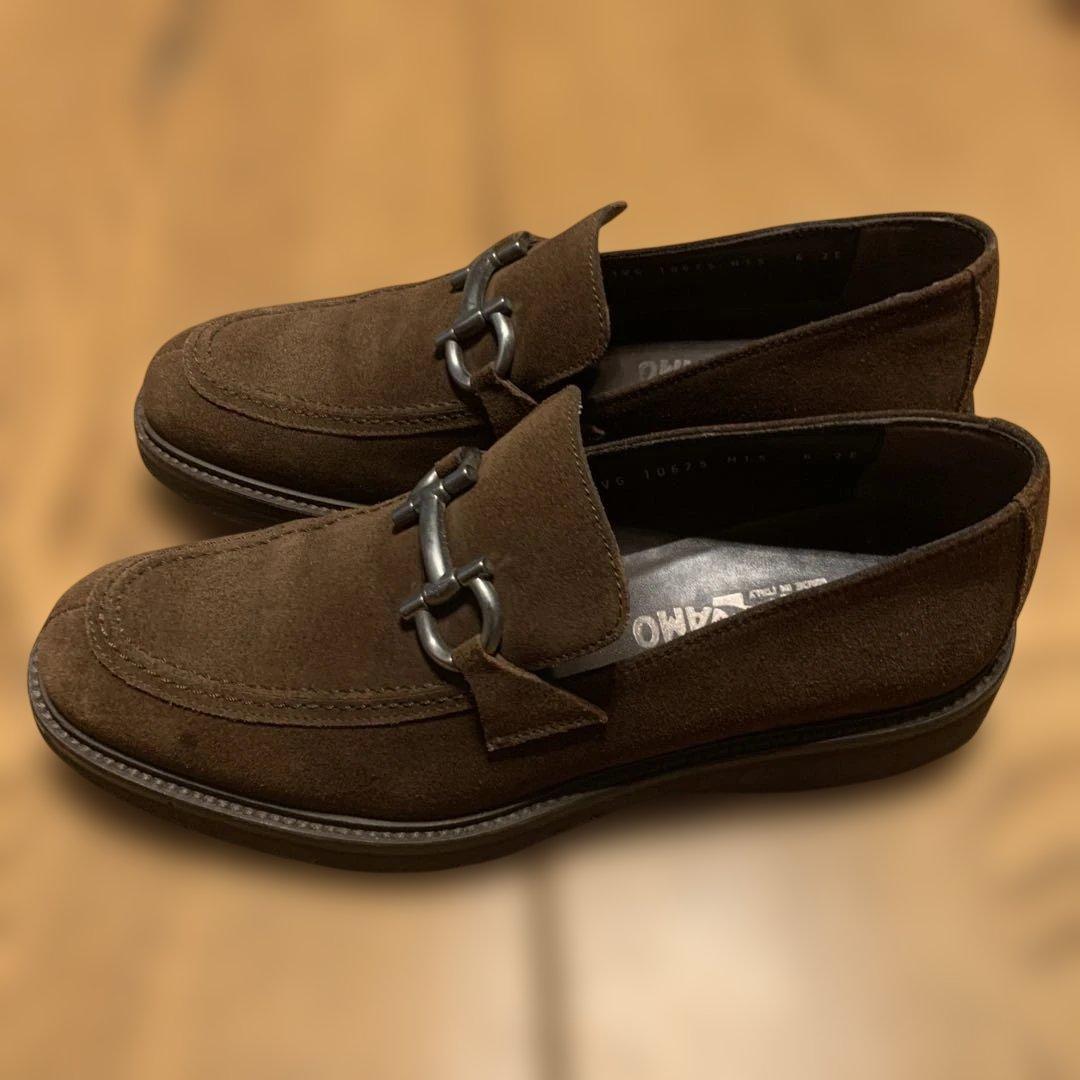 Ferragamo /スエード /ガンチーニシルバー金具/