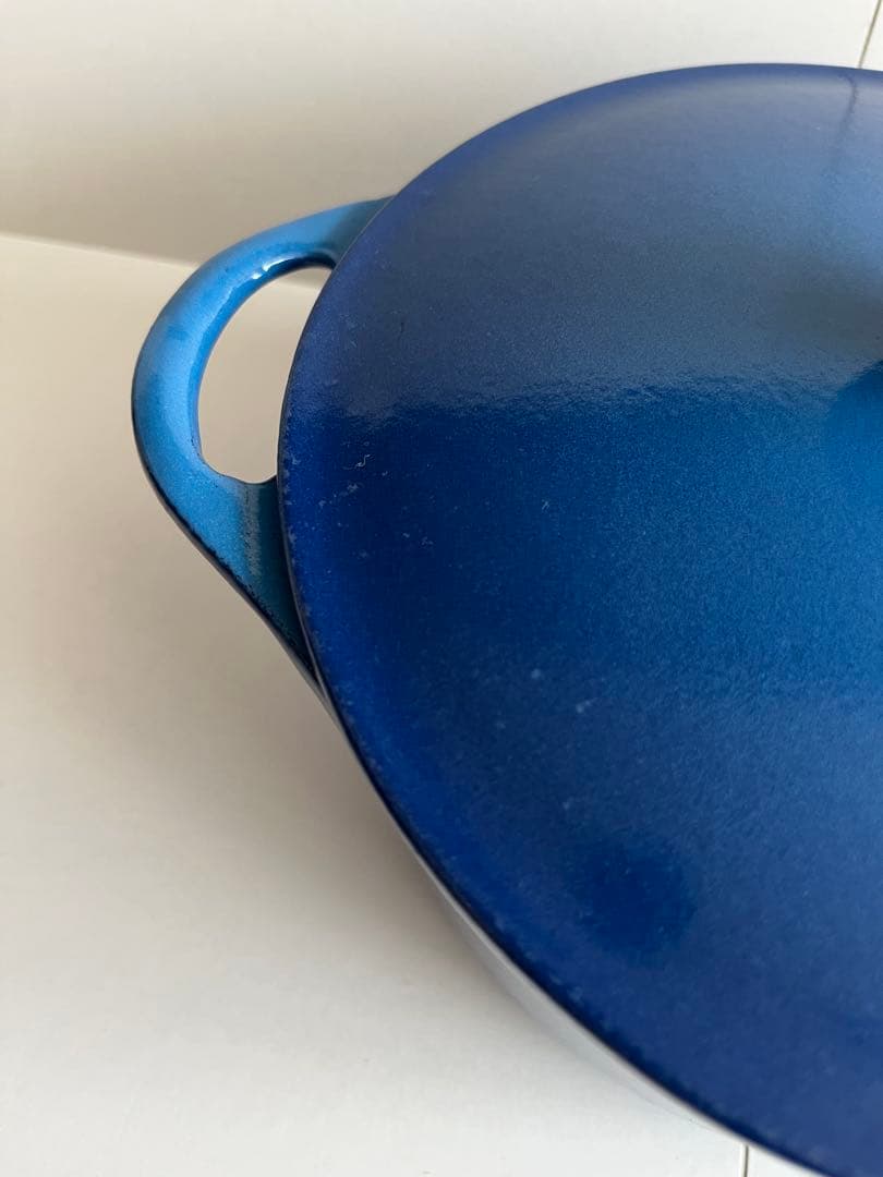 廃盤　希少　クーザンス 両手鍋　ブルー　20cm