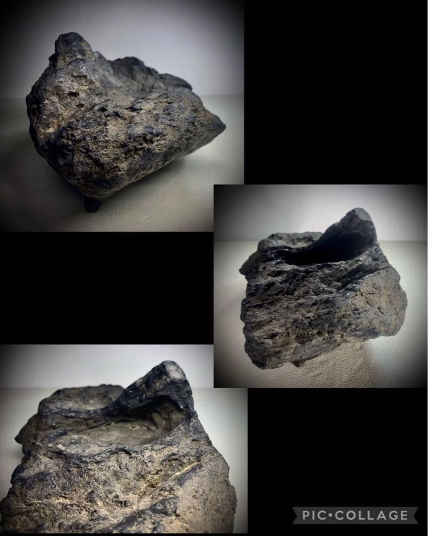 5041 瀬田川蓬巣立石 ウブ 銘『幽邃の淵』溜まり石 水石骨董