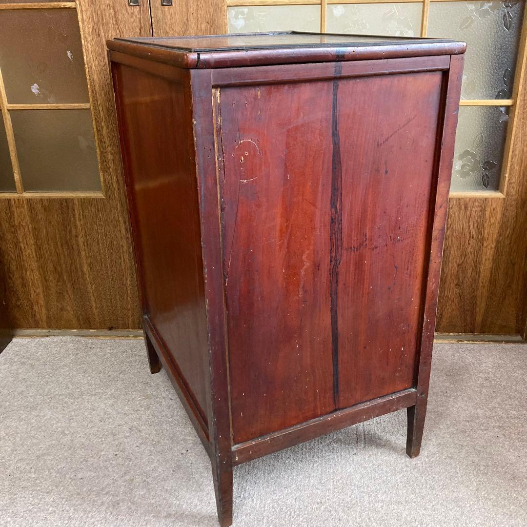 アンティーク　ガラス戸棚