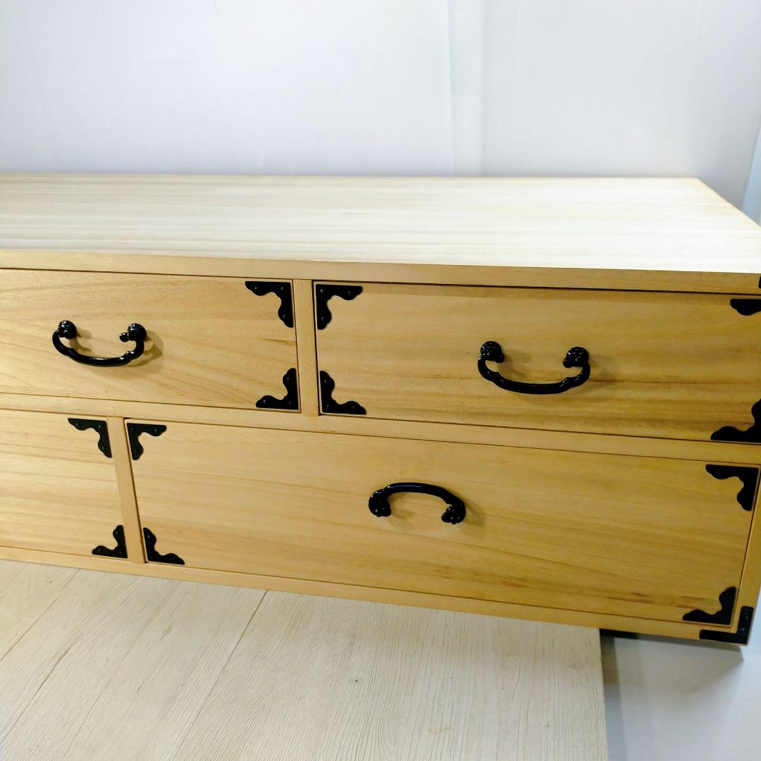 [りんごの花]ヴィンテージ 桐箪笥 天然木 整理箪笥 木製 和タンス