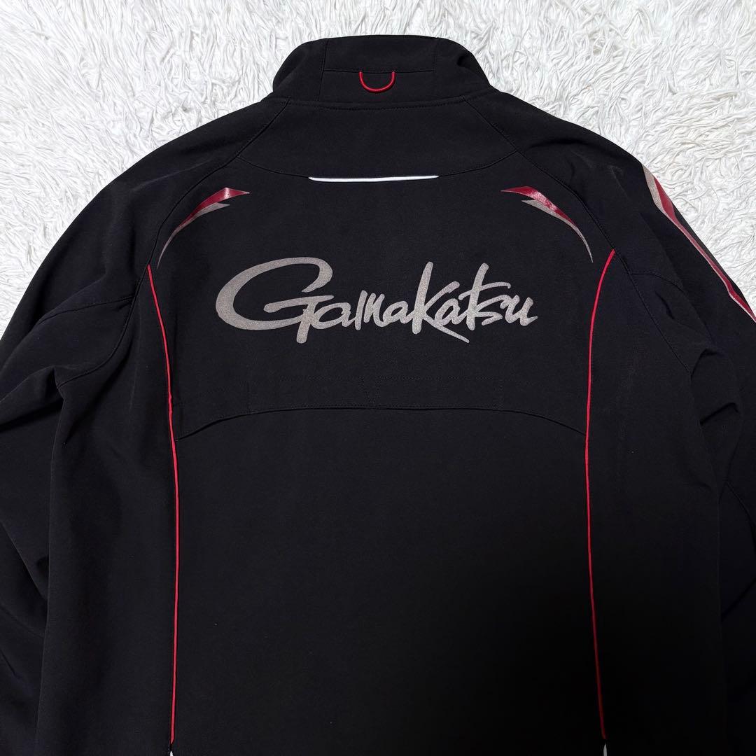 gamakatsu フィッシング用 ソフトシェルスーツ 上下 ブラック M