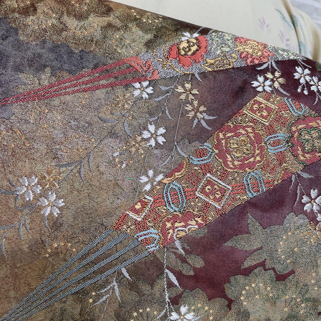 訪問着　フルセット　友禅　入江　松　海　着物　Q5