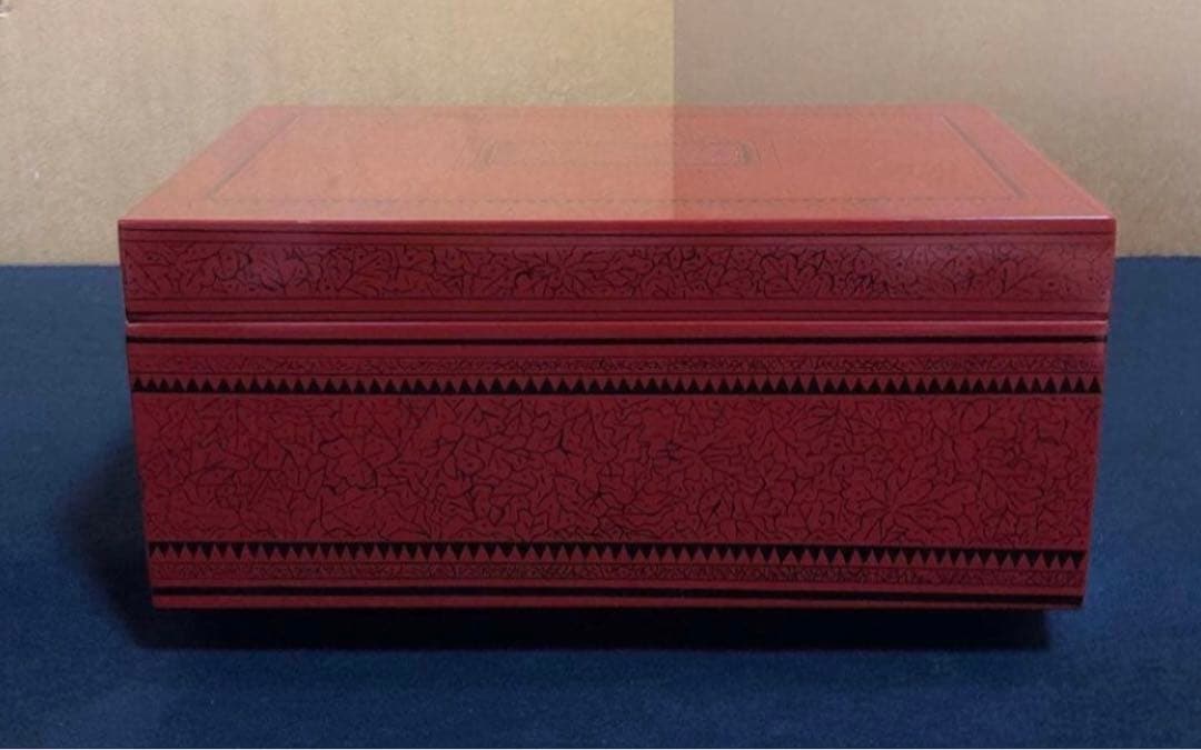 《R》茶道具 蒟醤 茶箱 お茶道具5点付 木製漆器　260202く3