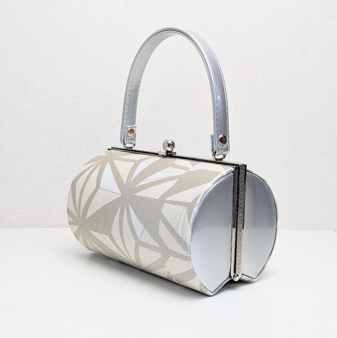 和装 草履バッグセット 帯地 銀 シルバー 3枚芯 フリーサイズ k15-9