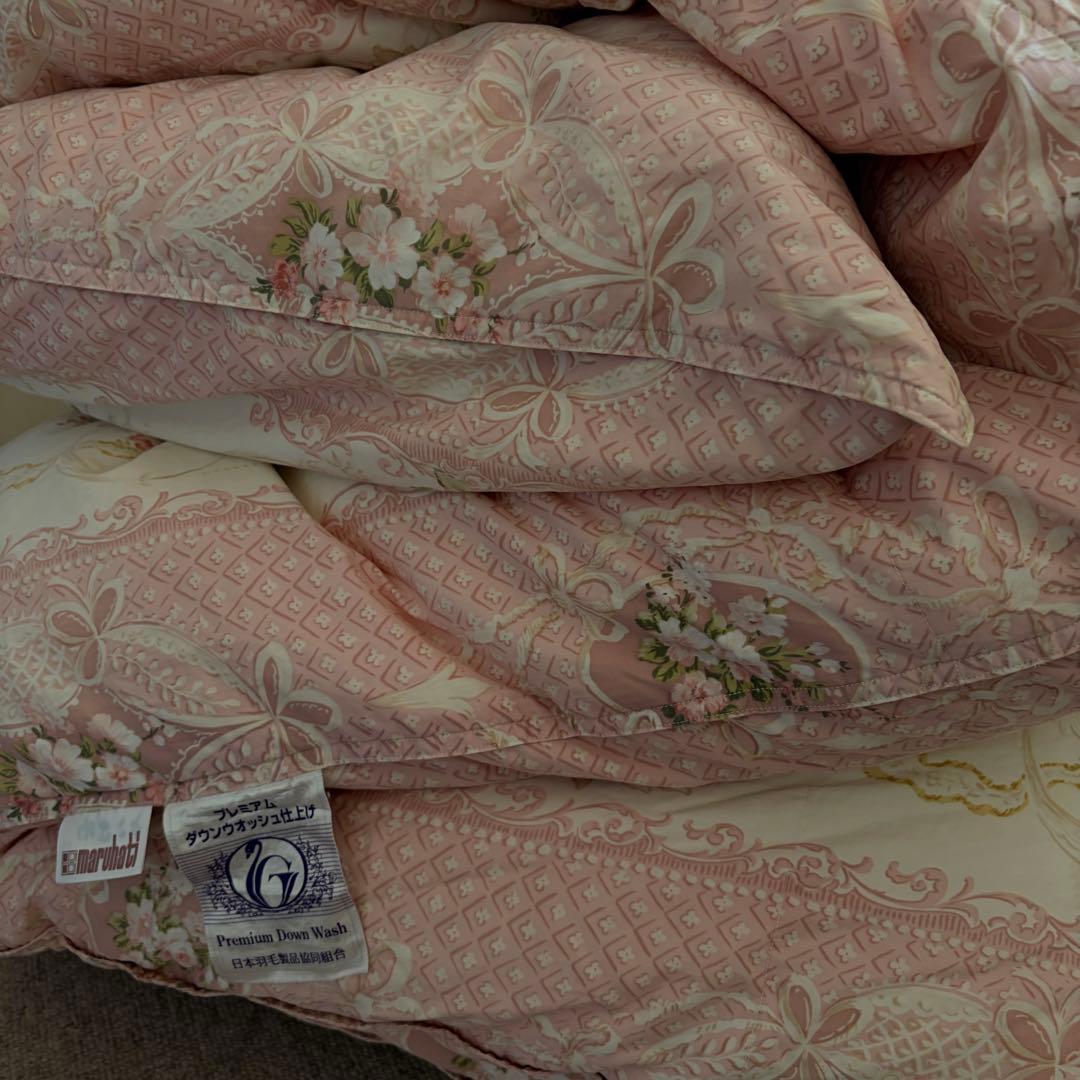 【極寒対応】丸八真綿 ソワリー羽毛布団 1.5kgシングルかさ増しリフォーム済み