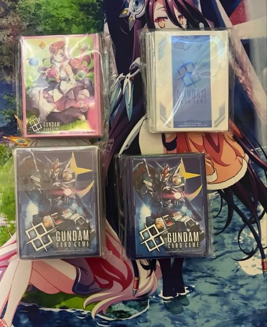 【最終値下げ】緑白ウイングデッキ　パーツ＋他デッキ複数＋プレイマット＋スリーブ