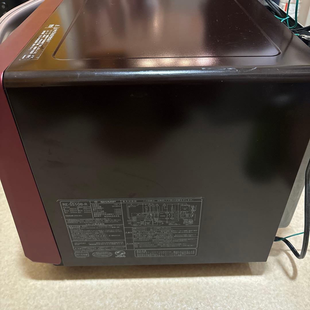 SHARP２段 オーブンレンジ 1000W レッド 電子レンジ