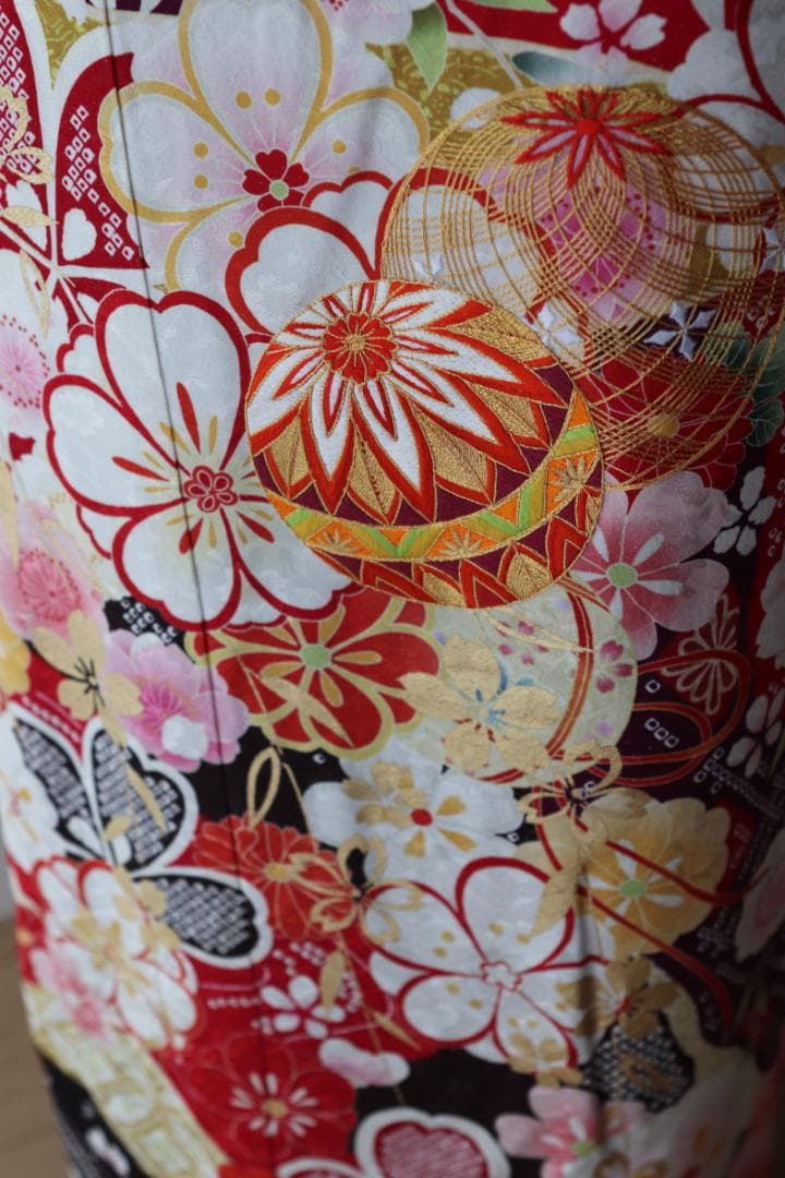 振袖フルセット 成人式 振袖セット 赤 金彩 古典柄