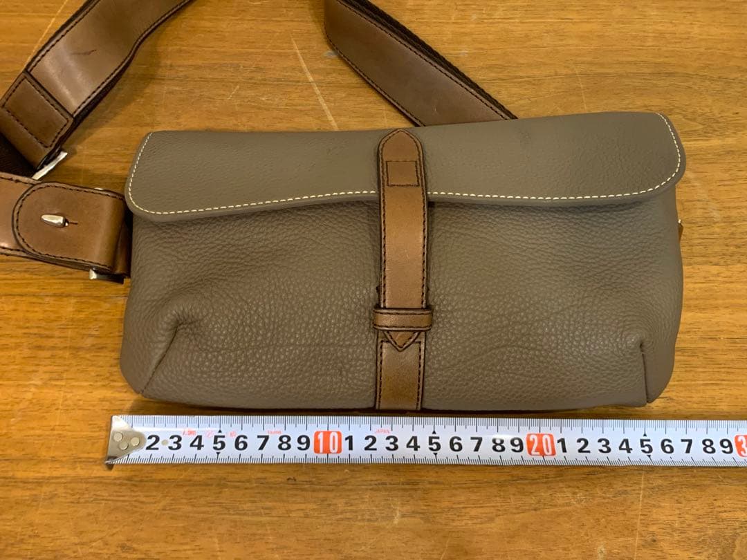 G1016-05★未使用 WILD SWANS ウエストポーチレザー 茶色系