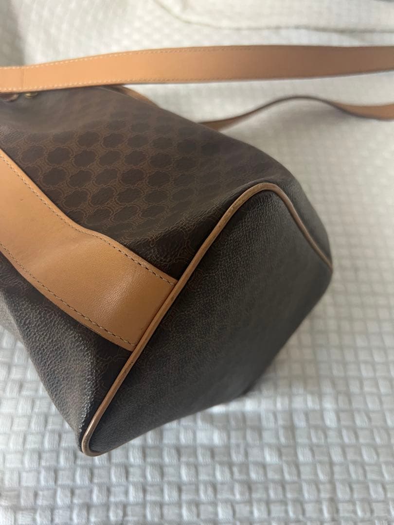 セリーヌのマカダム柄巾着型2WAYバッグ