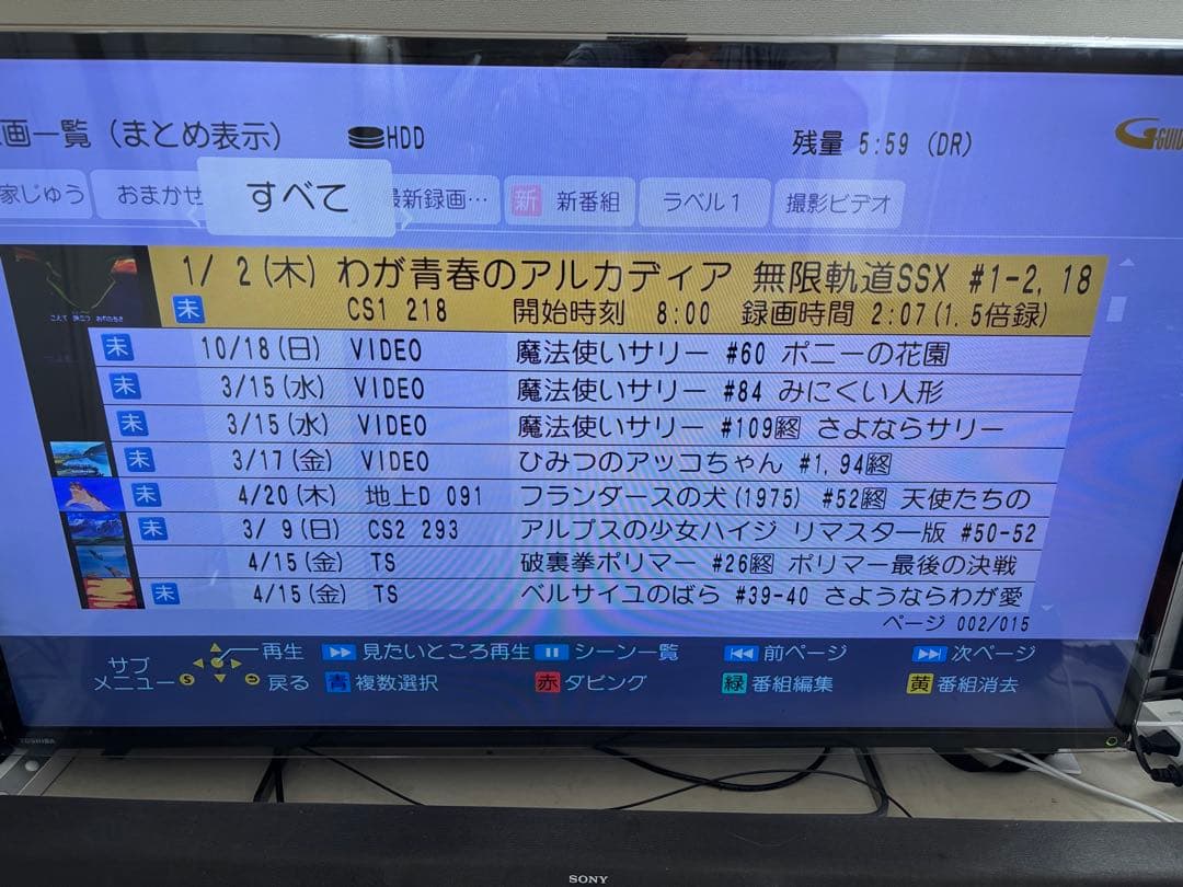 【完動品】DMR-BRX2020 2TB パナソニック全自動DIGAレコーダー