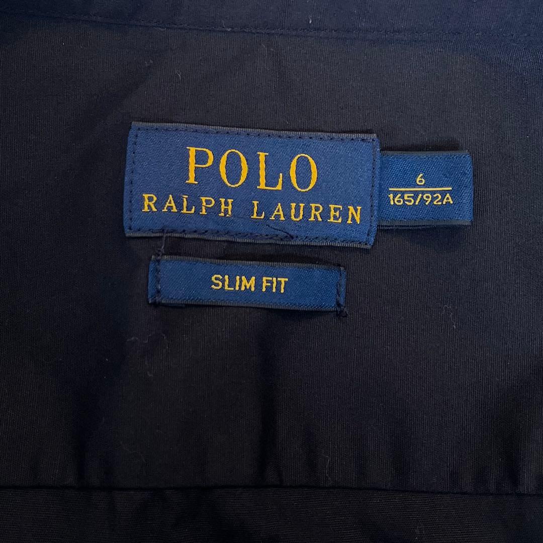 【超レア★未使用級★165/92】ラルフローレン黒ドレスシャツ★サイズ6ブラック