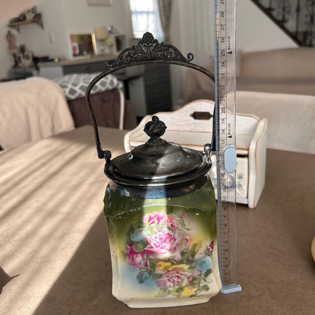 アンティーク　ビスケットバレル