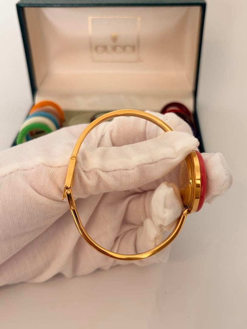 GUCCI チェンジベゼル腕時計 交換用ベゼル付き【動作確認済み】