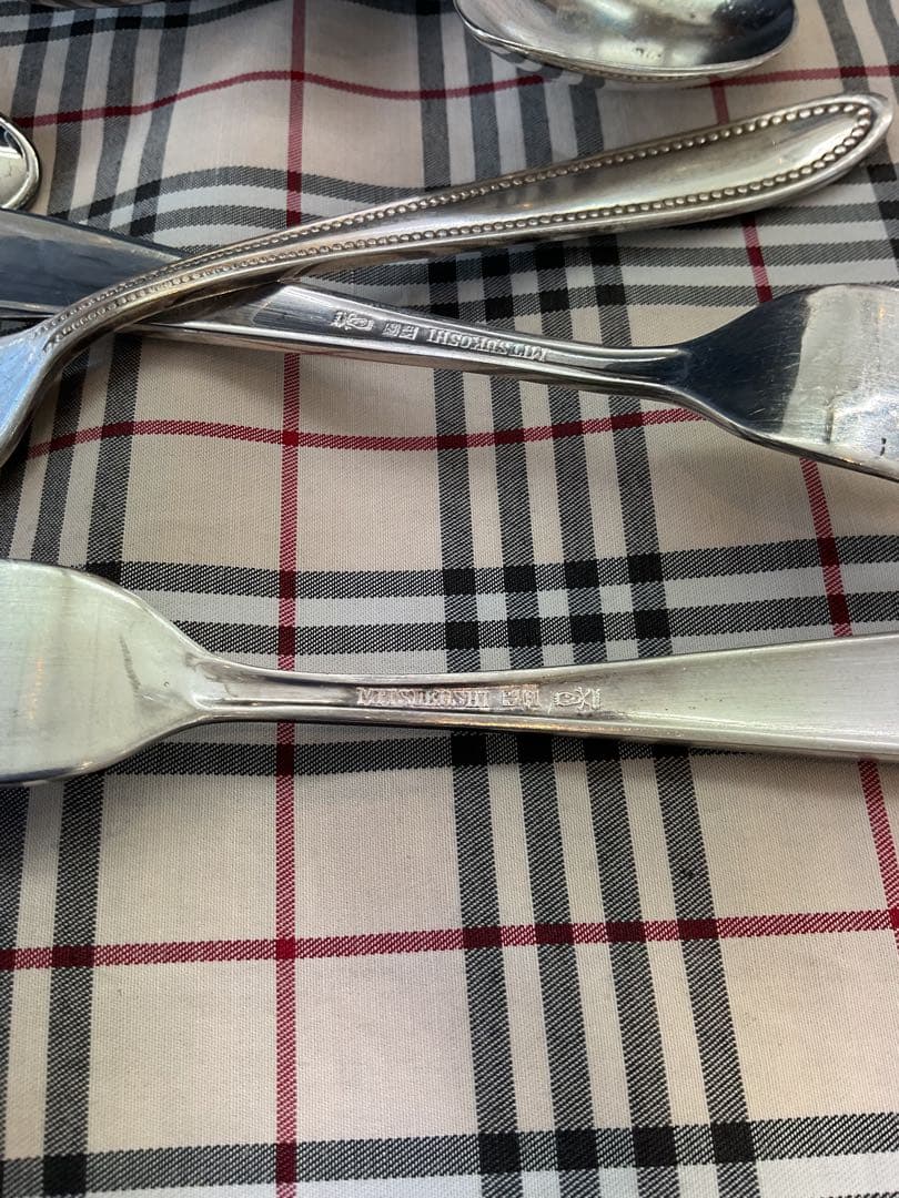 カトラリーセット　9点/390g 銀色　銀　シルバー　　1724