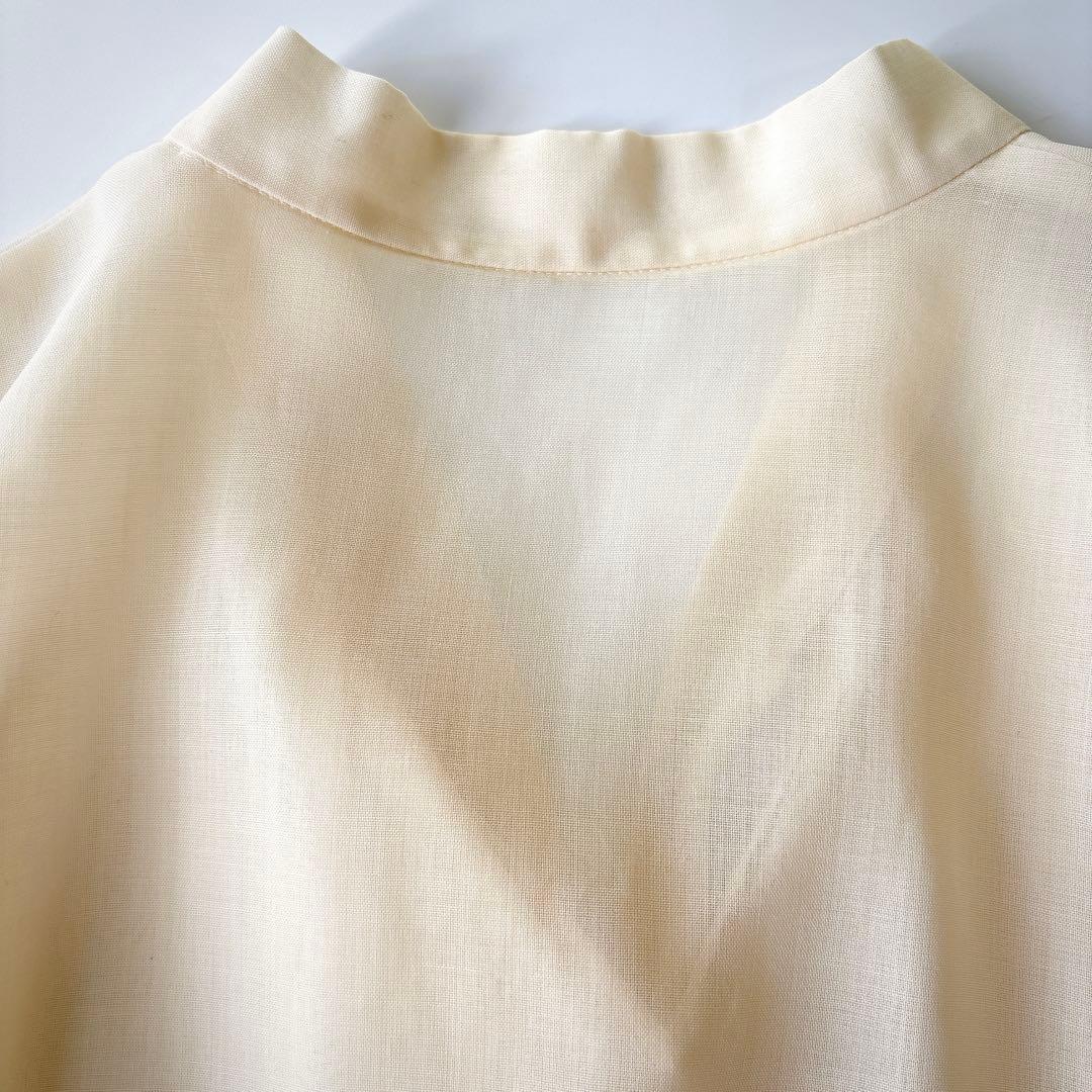 s*a様 美品⁑アナイ　ウールボイルボウタイブラウス　アイボリー　38 シアーシ