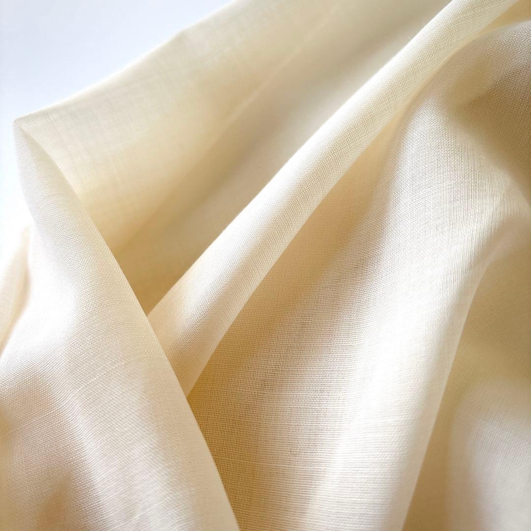 s*a様 美品⁑アナイ　ウールボイルボウタイブラウス　アイボリー　38 シアーシ