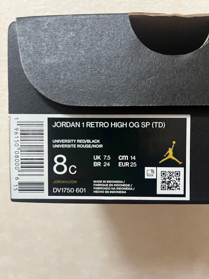 Air Jordan1 High OG SP TD スパイダーマン 14cm