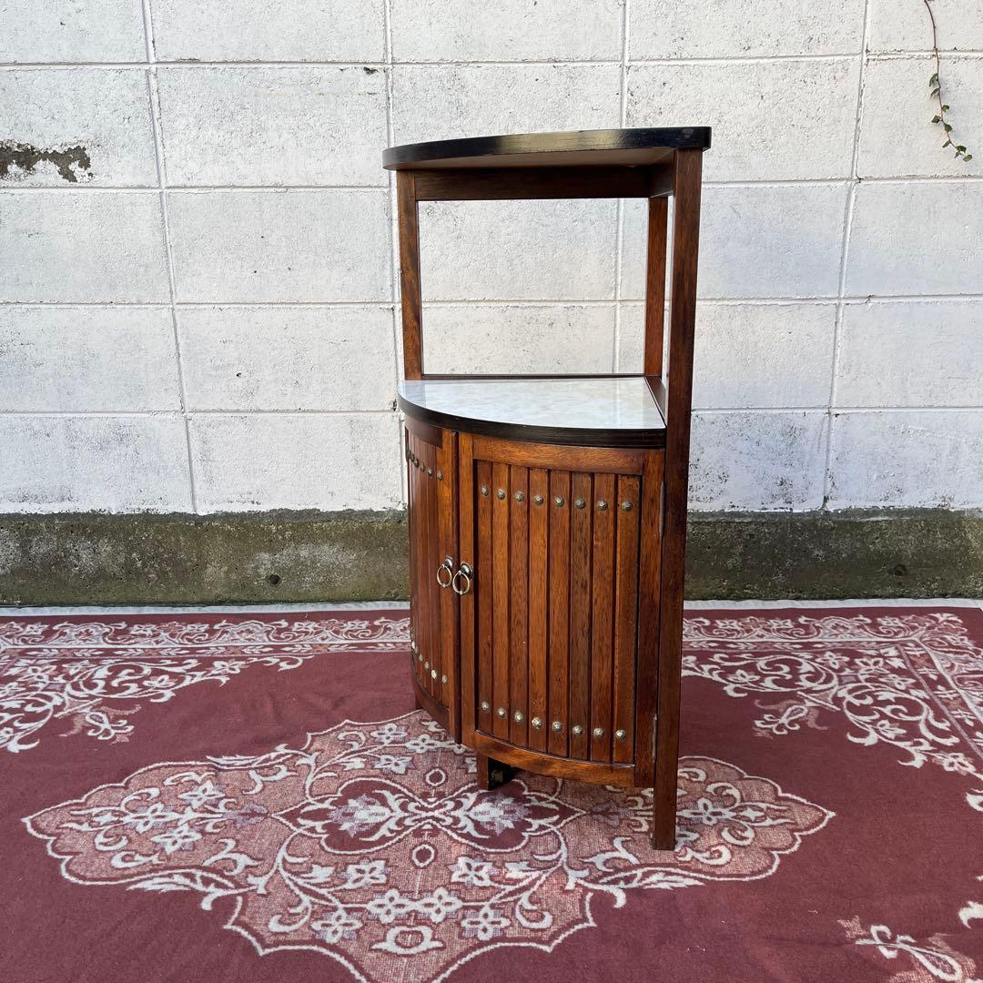 古家具ビンテージ品◾️karimoku カリモク 木製棚 飾り棚 ディスプレイ台