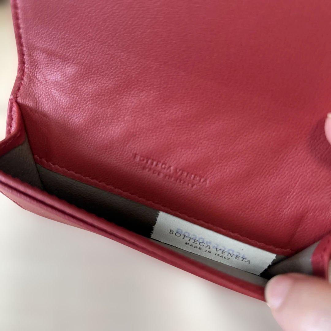 Bottega Veneta レザー名刺入れ レッド