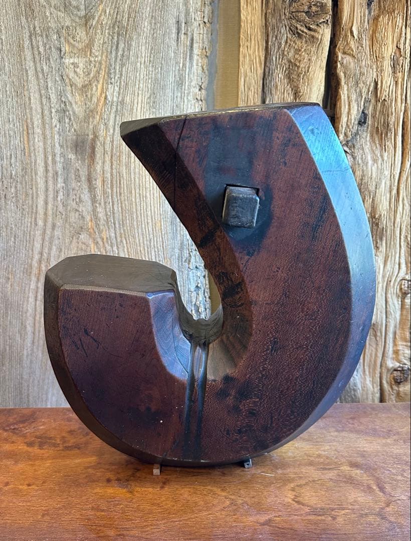 自在鉤　木彫　オブジェ　彫刻　古民芸　大迫力　とろとろ