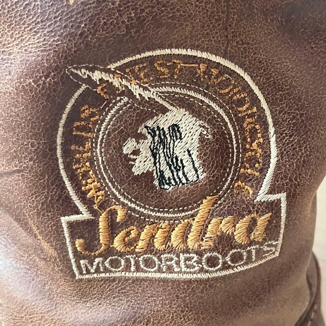 【ベッカム愛用】センドラ Sendra エンジニアブーツ ロゴ刺繍 漢 EU40