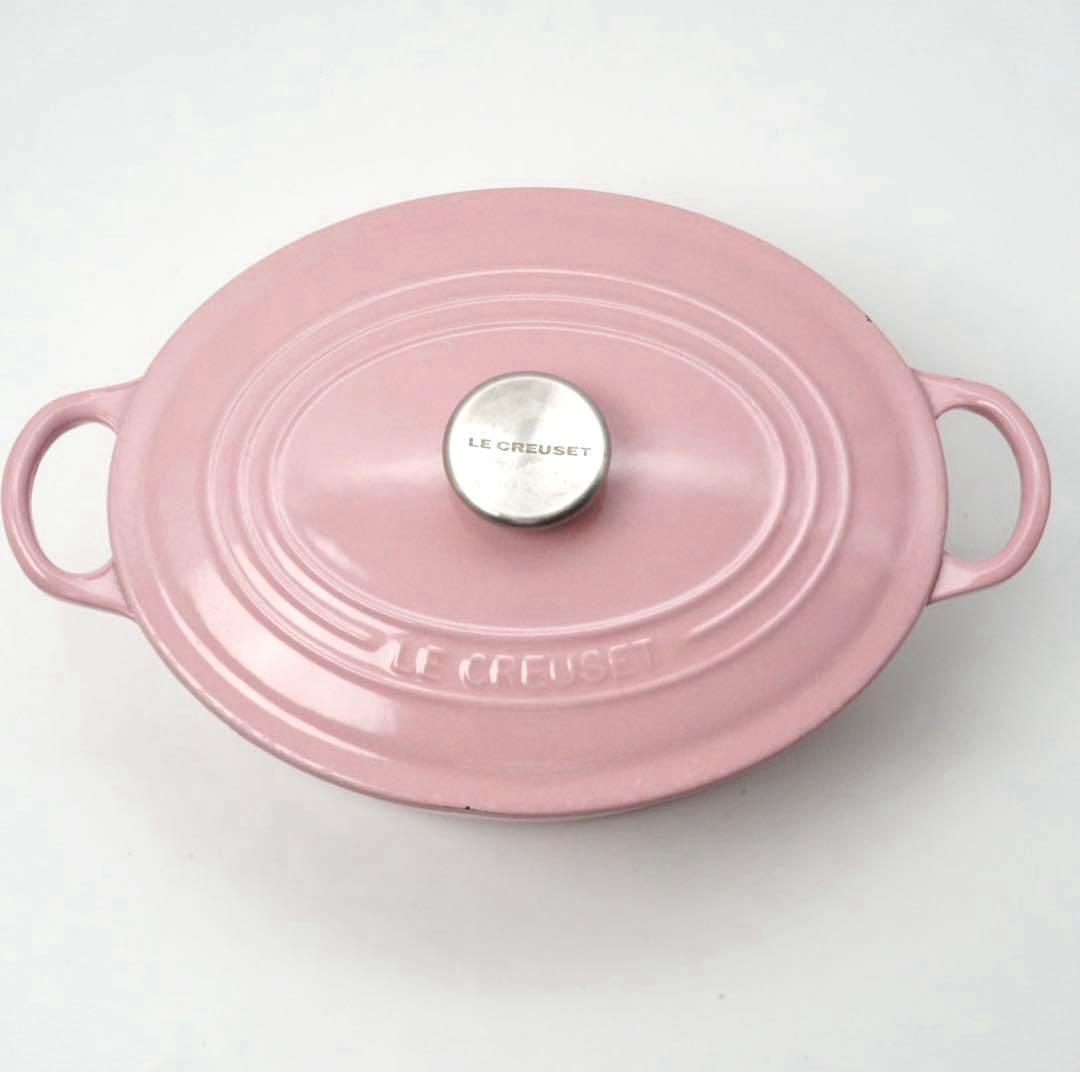 【美品】LE CREUSET　ココット オーバル シフォンピンク　25cm