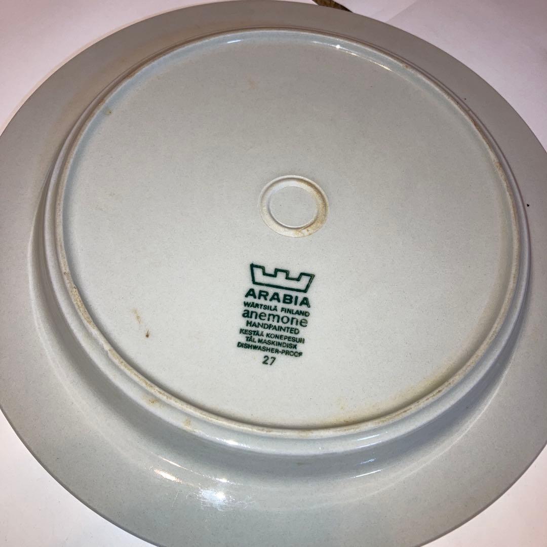 アラビア社アネモネ　ネイビー皿 2枚セット