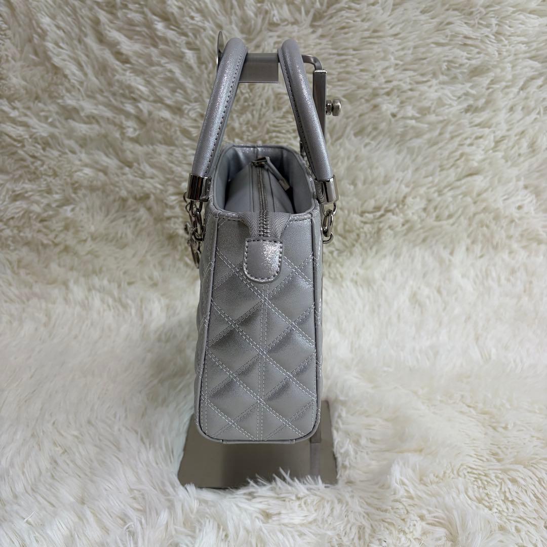 未使用品　RANDA キルティング 2ウェイバッグ シルバー