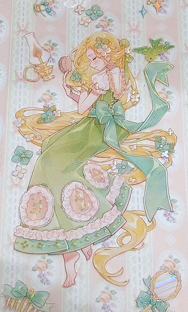 J766＃遇見童話(虹光)星島記切り売り海外人物マステ女の子