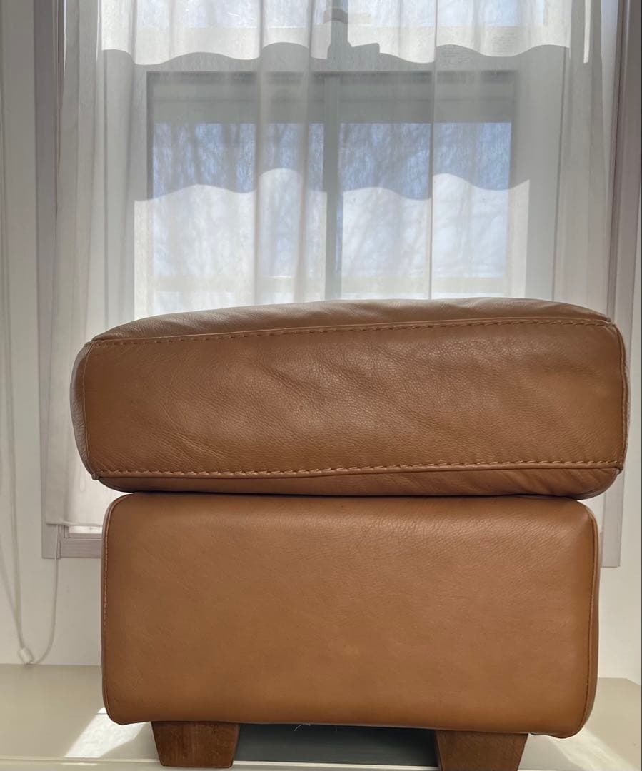 unico ウニコ TERRA(テラ) レザーオットマン 本革 キャメル