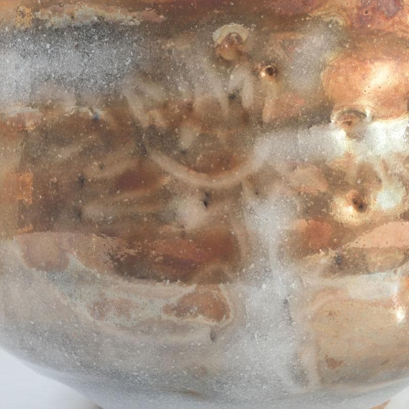 茶道具　天月窯　中村芳楽作　寒あざみ　茶碗　共布共箱　C　9492