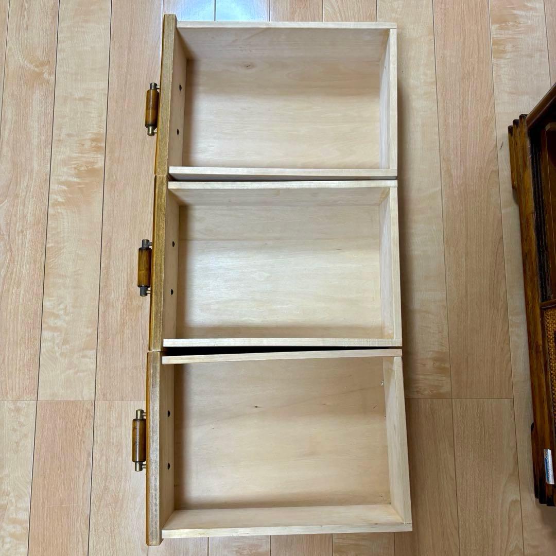 ラタン ガラス扉付きキャビネット アーチ型 飾り棚 キャビネット レトロ